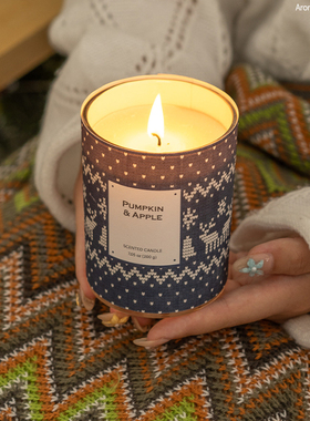 简约木盖圣诞礼物大豆蜡植萃精油新婚节日伴手礼香薰蜡烛高级感