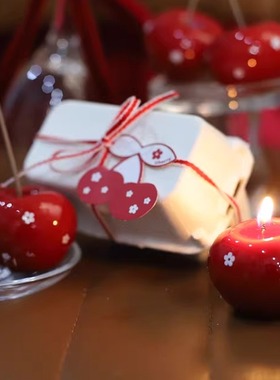 新年樱桃香薰蜡烛礼盒摆件