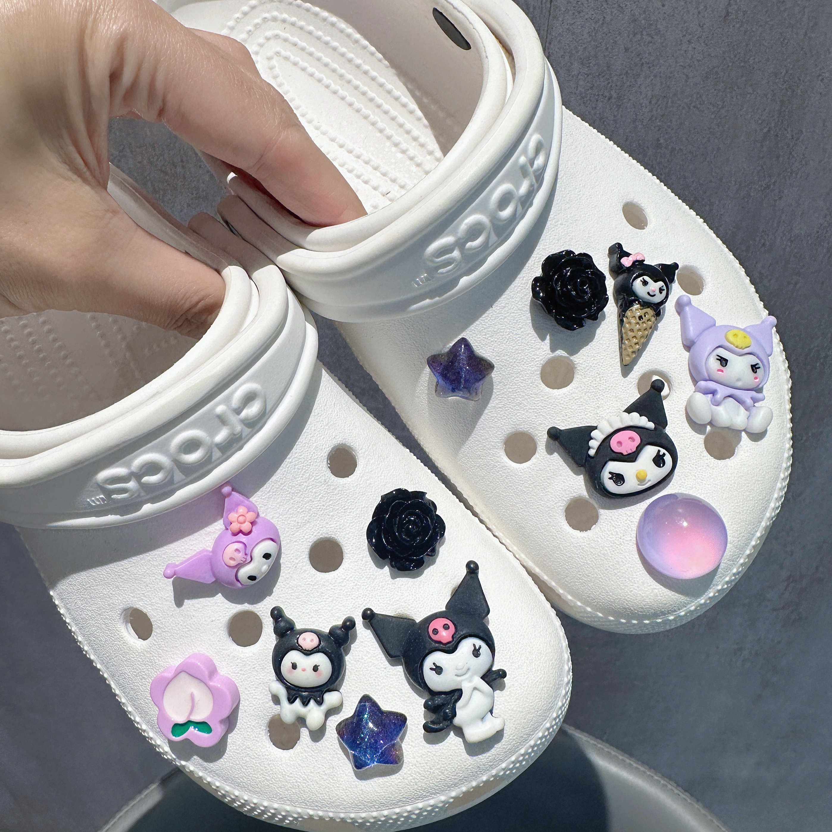 糖果库洛米DIY洞洞鞋crocs鞋花
