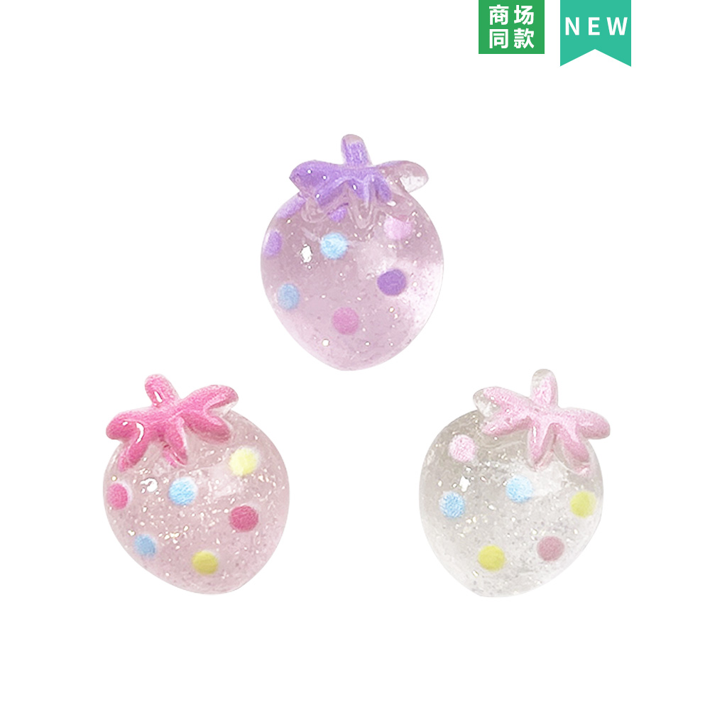 水晶草莓洞洞鞋花男女crocs鞋扣