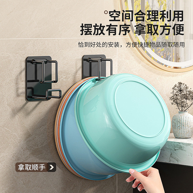 可折叠脸盆挂钩卫生间免打孔