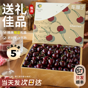 智利车厘子新鲜包邮5斤原箱礼盒装当季整箱商超大果4J级送礼脆甜