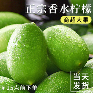 新鲜香水柠檬一级应当季水果非广东斤海南无籽青柠檬奶茶店专用10