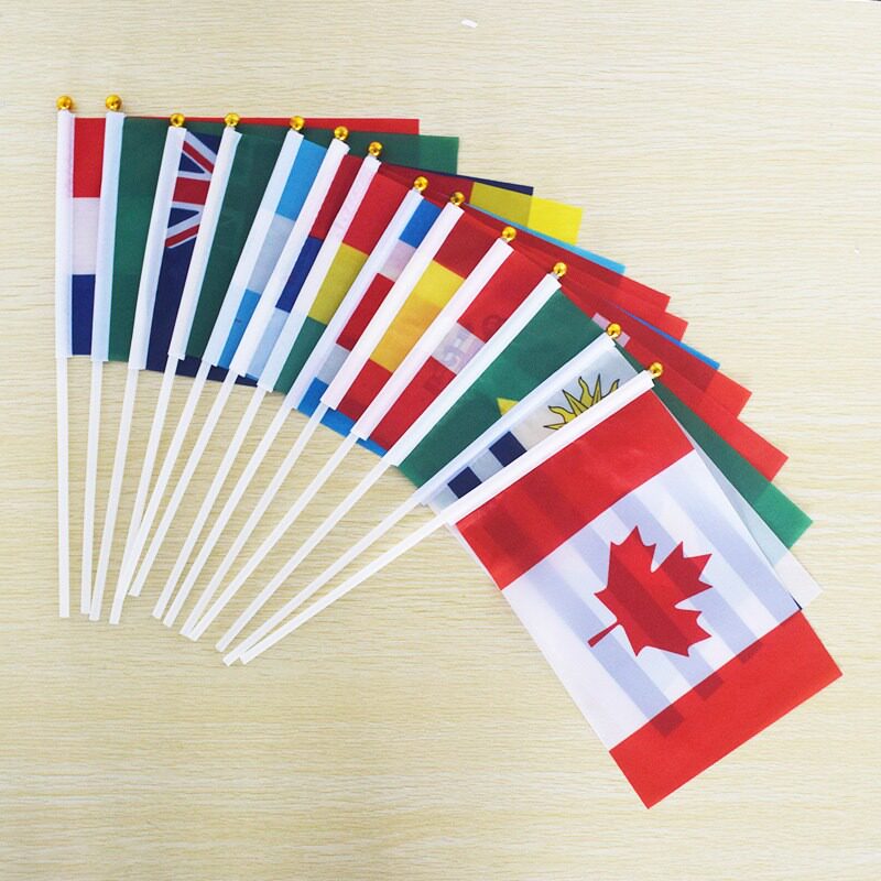 2026世界杯国旗48强手摇旗小国旗7号8号万国旗手挥旗手持装饰酒吧