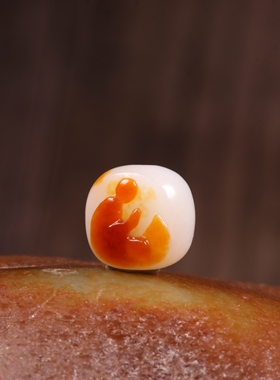 12mm老型珠悟苏工新疆和田玉籽料道白玉单珠散珠多宝手串配珠手饰