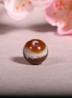 12mm三色圆珠正宗新疆和田玉籽料单珠散珠多宝手串配珠手链配饰