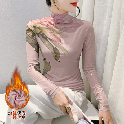 长袖街头常规印花高级感t恤女