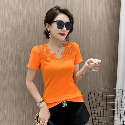 短袖拼接常规网纱女士