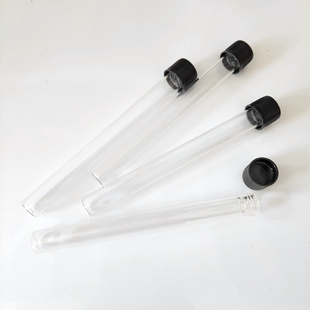 12X120mm螺口玻璃试管平底带盖子科泰实验器材可定做