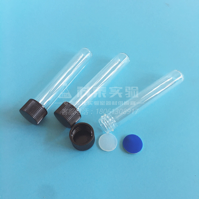 16X100mm螺口玻璃试管10ml试管特氟龙耐腐蚀四氟垫片PTFE垫可定做