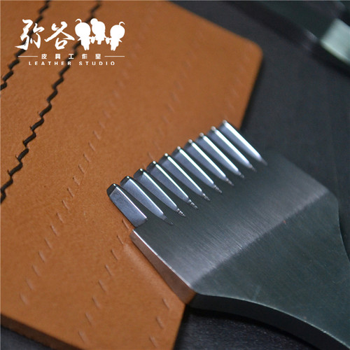 刺客-手工皮具DIY工具皮革打孔法斩精磨不锈钢斜平斩手缝线打孔斩
