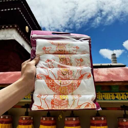 正宗藏式楚布哈达 白色哈达，吉祥哈达 绸布印花 供奉