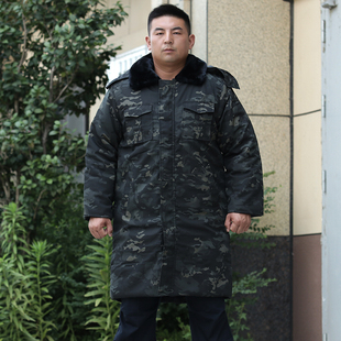 军棉大衣男冬季加厚长款东北大衣防寒劳保服装暗夜迷彩棉袄保暖女