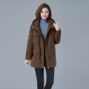2020冬加绒加厚棉服保暖连帽派克服719款图片