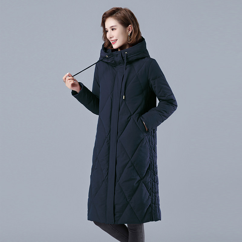 2024年新品棉服中长款加厚保暖棉衣纯色棉衣607-1款,女装棉衣/棉服,秋牧寒烟
