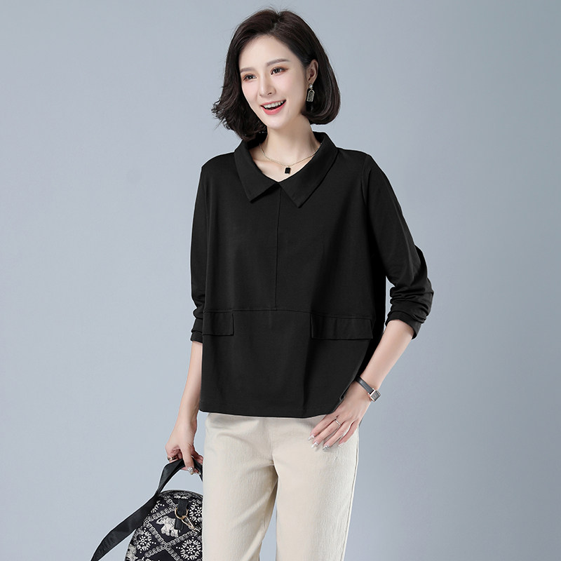 大码宽松休闲上衣春季新款长袖显瘦百搭时尚女装,女装大码女装,秋牧寒烟