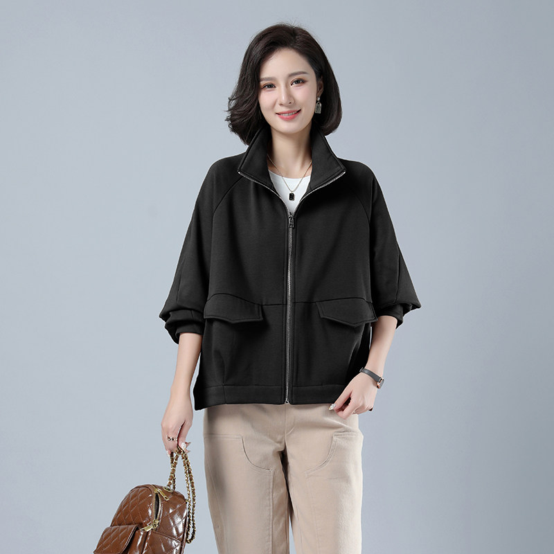 时尚百搭女装短外套休闲宽松显瘦夹克春秋新款韩版潮流上衣,女装短外套,秋牧寒烟