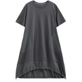 时尚宽松显瘦短袖连衣裙舒适百搭休闲女装，女装连衣裙，秋牧寒烟