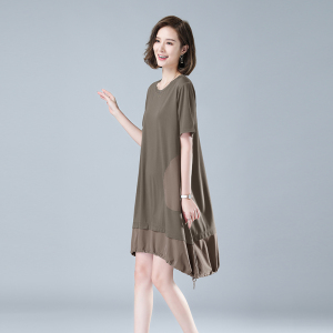 时尚宽松显瘦短袖连衣裙 舒适百搭休闲女装图片