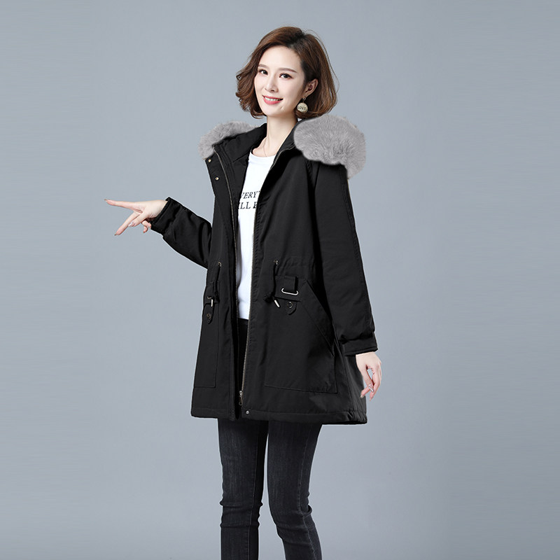 2020冬加绒加厚棉服保暖连帽派克服725款,女装棉衣/棉服,秋牧寒烟