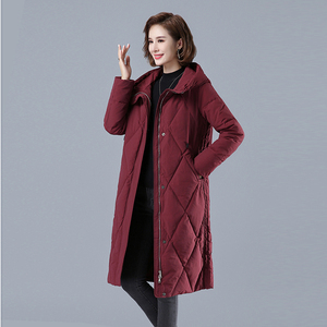 2024年新品棉服中长款加厚保暖棉衣纯色棉衣607-1款图片