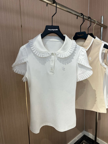 高尔夫服装女韩版高尔夫短袖女修身显瘦速干高尔夫女装上衣网球服