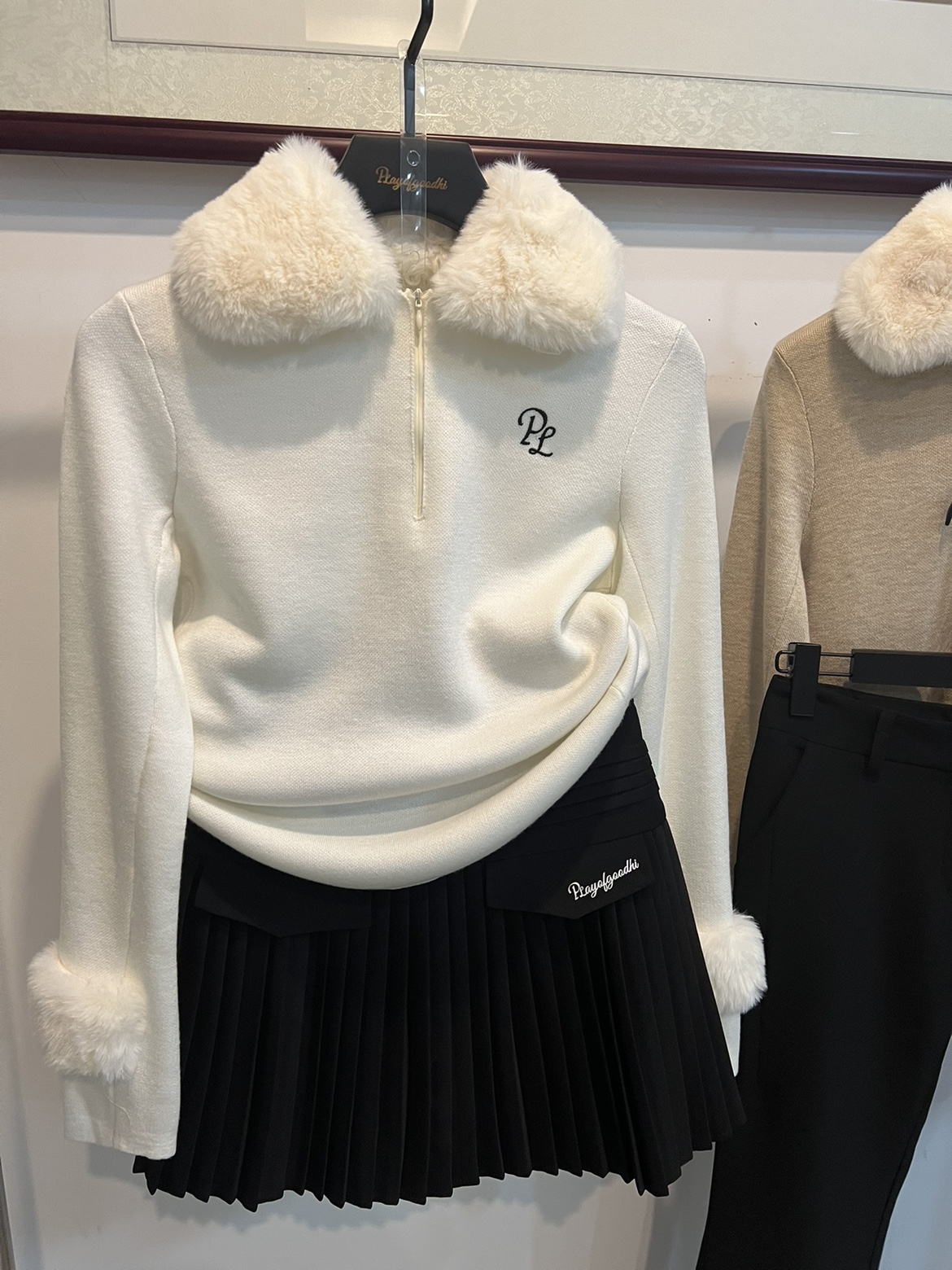 秋冬高尔夫服装女保暖针织高尔夫长袖女韩版显瘦气质高尔夫外套女
