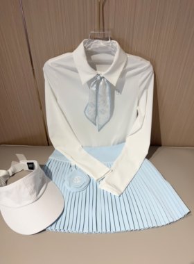 高尔夫服装女韩版高尔夫套装女速干显瘦高尔夫长袖高尔夫裙网球服