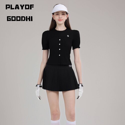 高尔夫服装女夏韩版高尔夫短袖女速干透气高尔夫裙套装女网球服女