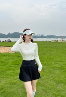 显瘦高尔夫女装 高尔夫服装 女秋冬保暖高尔夫毛衣女高尔夫女裙套装