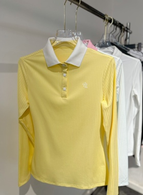 高尔夫服装女春夏韩版高尔夫长袖女修身显瘦弹力透气高尔夫球服女