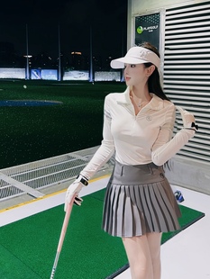 女高尔夫长袖 高尔夫套装 女裙显瘦速干网球服 女秋冬韩版 高尔夫服装