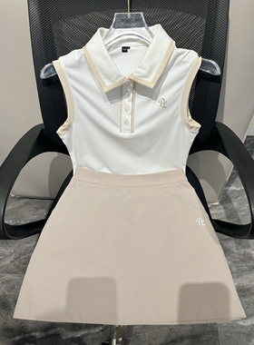 高尔夫服装女夏高尔夫短袖套装女高尔夫女裙显瘦弹力速干golf女装