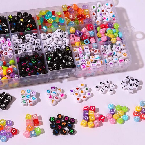 亚克力字母珠DIY手链ccd项链珠