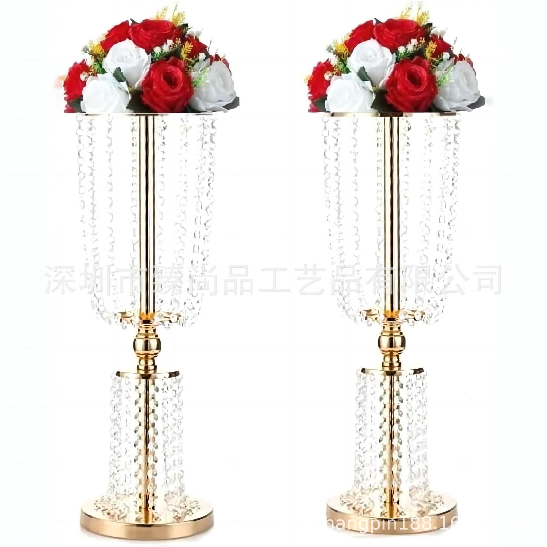 Iron electroplating small waist crystal flower rack wedding