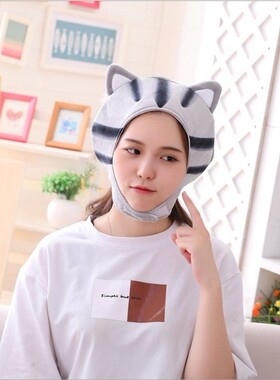 抖音款怪兽小花猫咪大象头套毛绒帽子恐龙猪ins拍照道具头饰头套