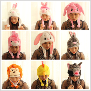 10个 小白兔兔子长耳朵垂耳兔可爱软萌出行亲子成人直播道具头 包邮