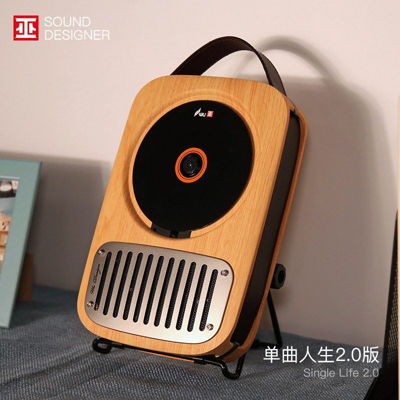 巫单曲人生壁挂式复古迷你便携发烧纯CD机播放器转盘随身听家用