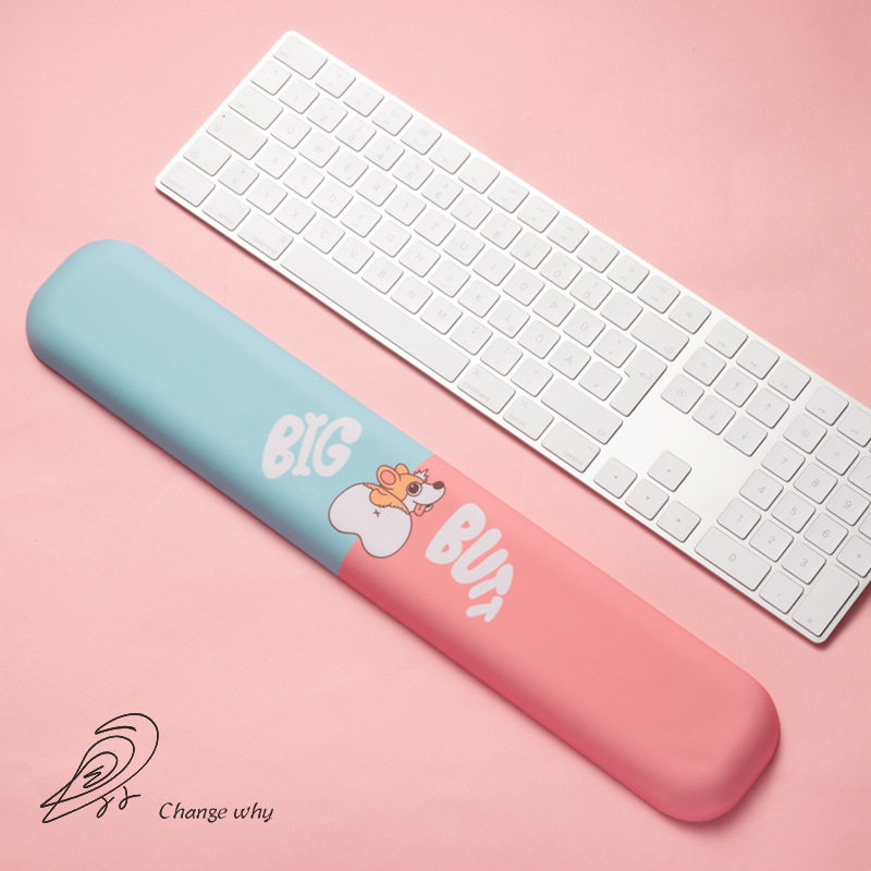 电脑手托 柯基记忆棉键盘手托护腕鼠标垫可爱舒腕托女生创意办公