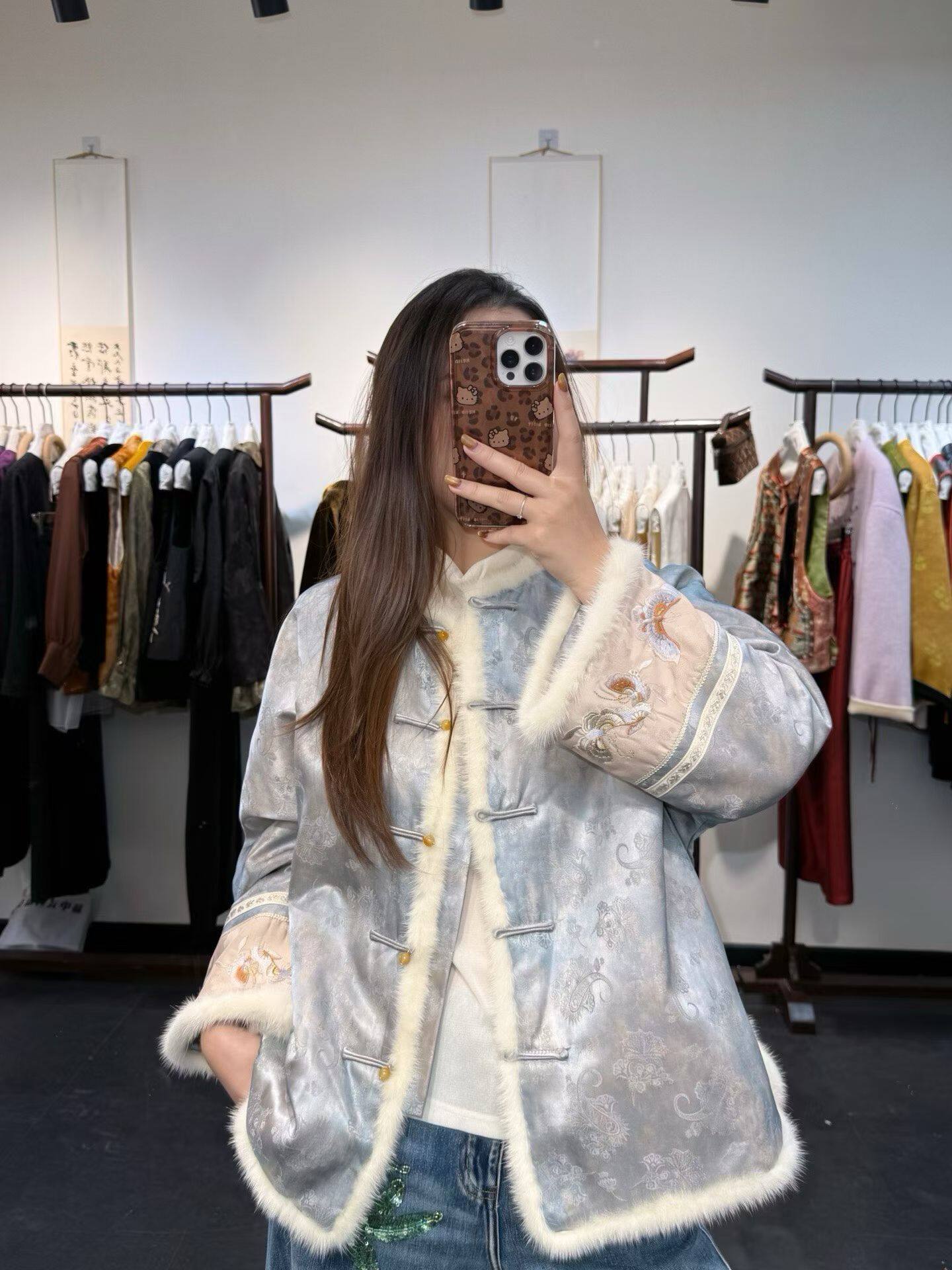 新中式棉服上衣2026冬季中国风刺绣唐装小棉袄提花棉衣复古厚外套