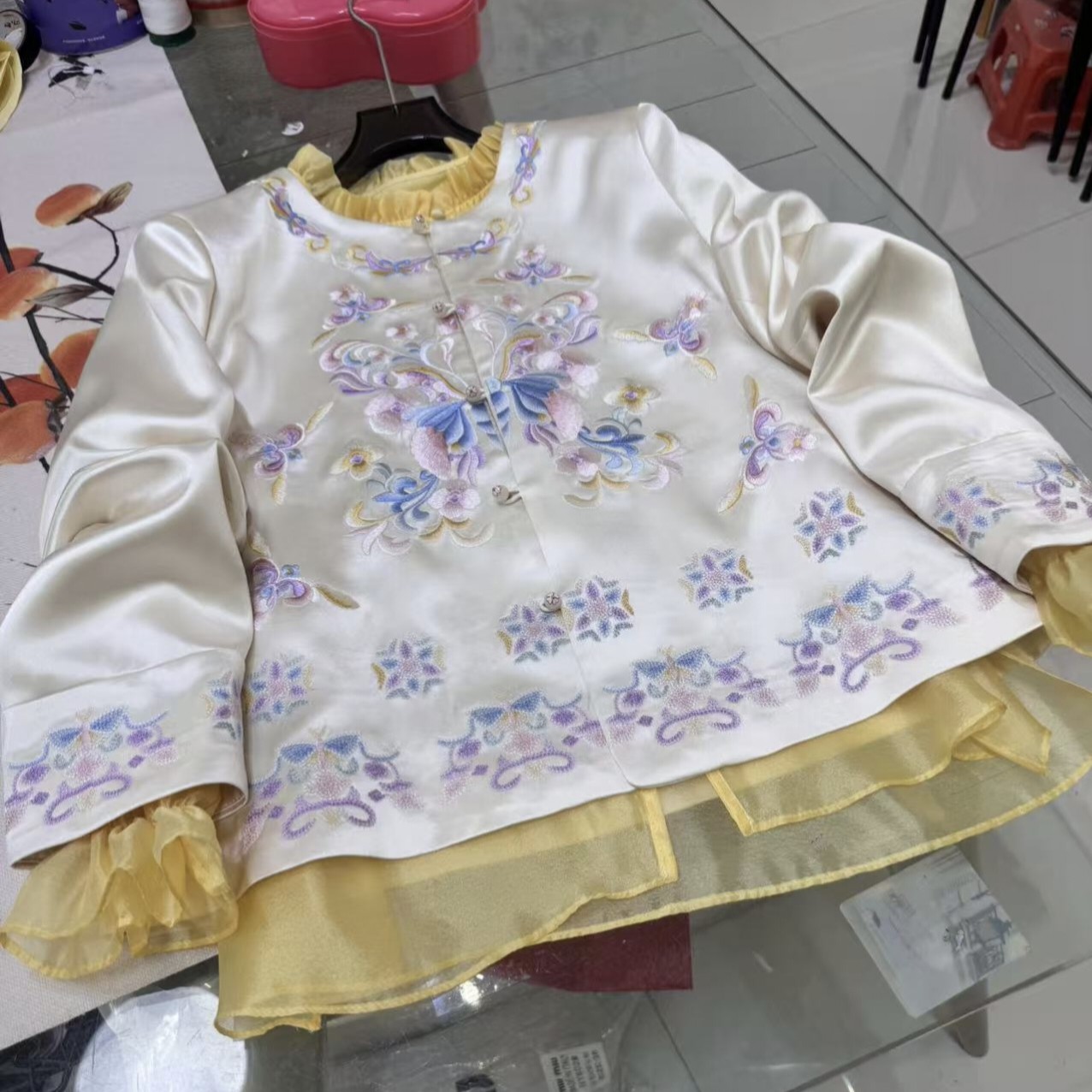 2026春秋季新中式女装醋酸刺绣外套复古国风减龄改良唐装茶服上衣