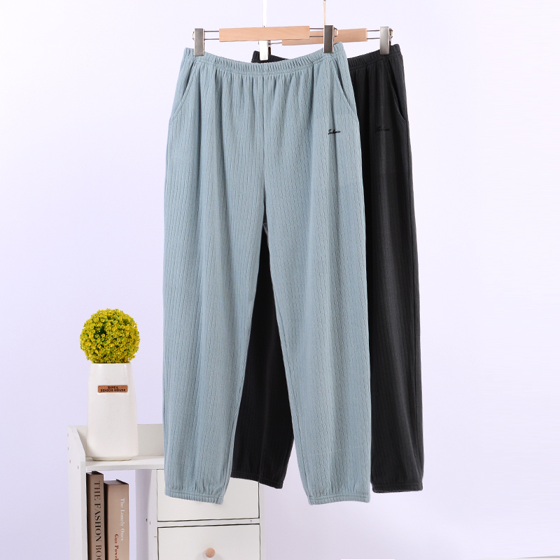 阳离子德绒男士家居裤休闲秋冬季