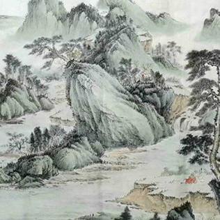 一枫斋自创纯手绘国画山水画仿古六尺横惊爆掌柜推荐三峡叠翠图88