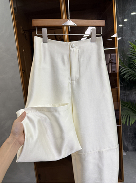 怒推！yuan厂单！松紧高腰休闲阔腿八分镰刀裤女    1K1169~JS