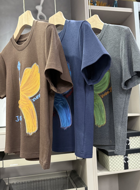 自留推荐！品质N货！印花小鸟圆领短袖棉T恤女  SY25508~ZY