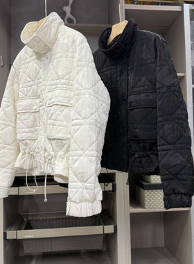 yuan单！自带复古腔调！宽松立领提花棉服外套女   AS12337~ZY