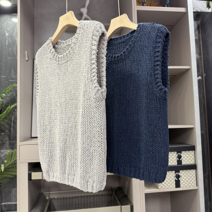 衣橱刚需，加分神器！粗线针织衫圆领背心马甲女    H1961~ZY