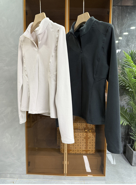 Q货！轻松秀出小蛮腰！半开领毛绒运动健身瑜伽服上衣女  M856~ME