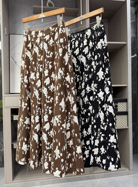 清仓不予退换！上就是女神！毛须提花高腰大摆半身裙女K1026~ZY