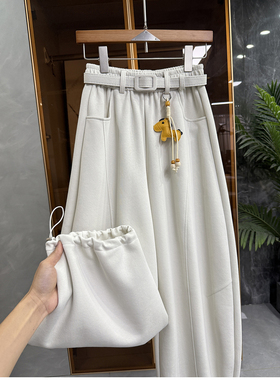 N货！舒适时髦不费力！宽松松紧腰休闲镰刀卫裤女    M022618~JS